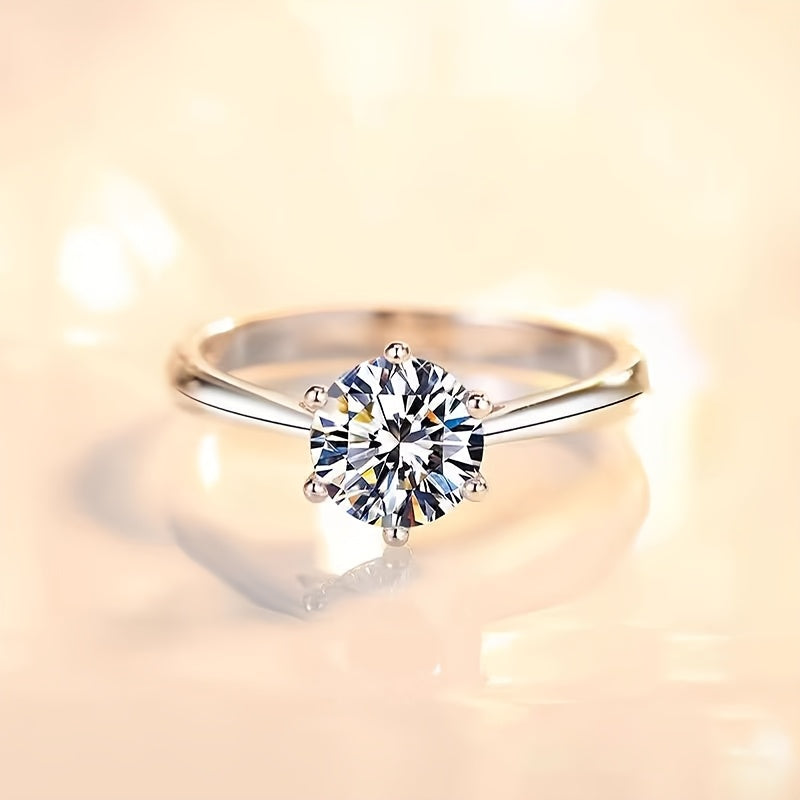 Eleganter, verstellbarer Ring mit funkelndem Zirkonia – perfektes Valentinstagsgeschenk für sie, vielseitiges Legierungsdesign für Hochzeiten und Freizeitkleidung
