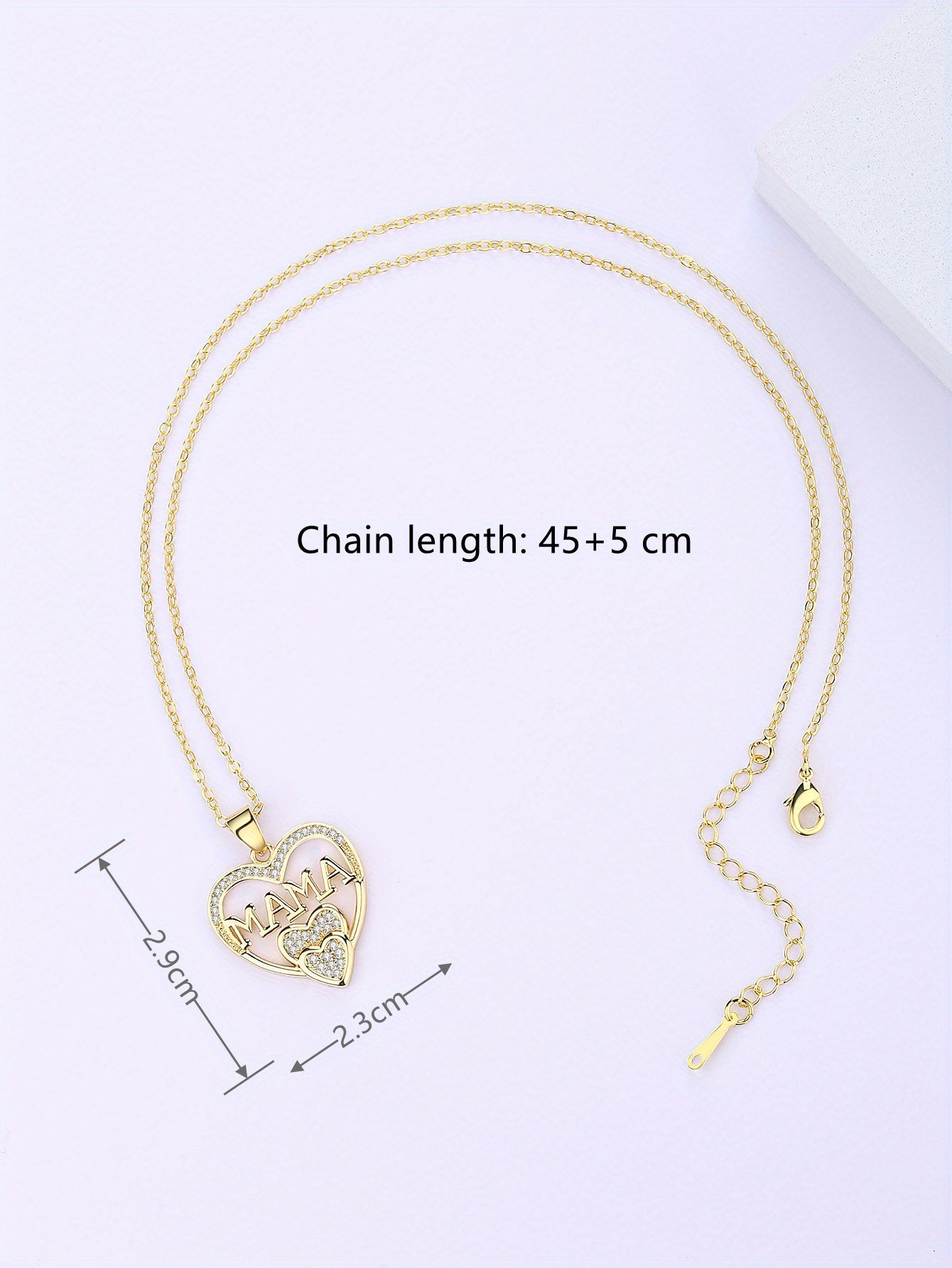 Kreative Mode Glänzendes Design Neue Liebe MAMA Halskette High-End Personalisierter Anhänger Mädchen Geburtstagsfeier Schmuck Jubiläumsgeschenk