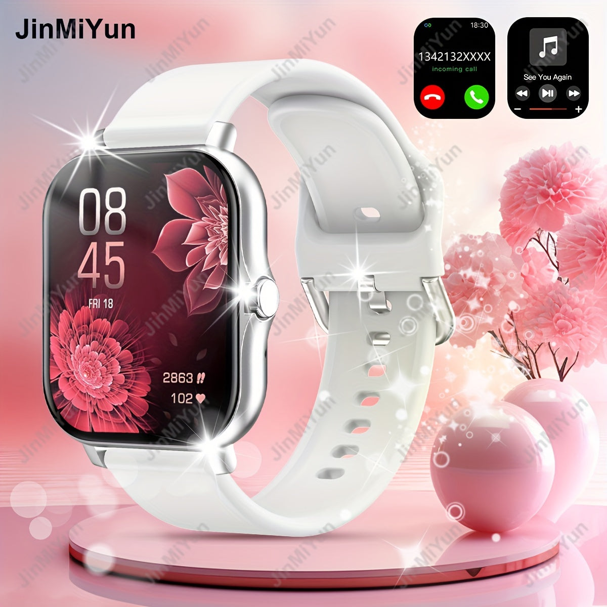 HOT 1.83-Inch Full-Screen Touch Sports Smartwatch, Suitable for Both Men And Women for Outdoor Activities, Featuring Wireless Calling/Message Notifications/Customizable Watch Face Wallpapers, Multiple Sports Modes, Multifunct
