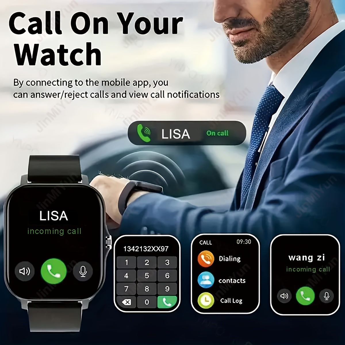 HOT 1.83-Inch Full-Screen Touch Sports Smartwatch, Suitable for Both Men And Women for Outdoor Activities, Featuring Wireless Calling/Message Notifications/Customizable Watch Face Wallpapers, Multiple Sports Modes, Multifunct