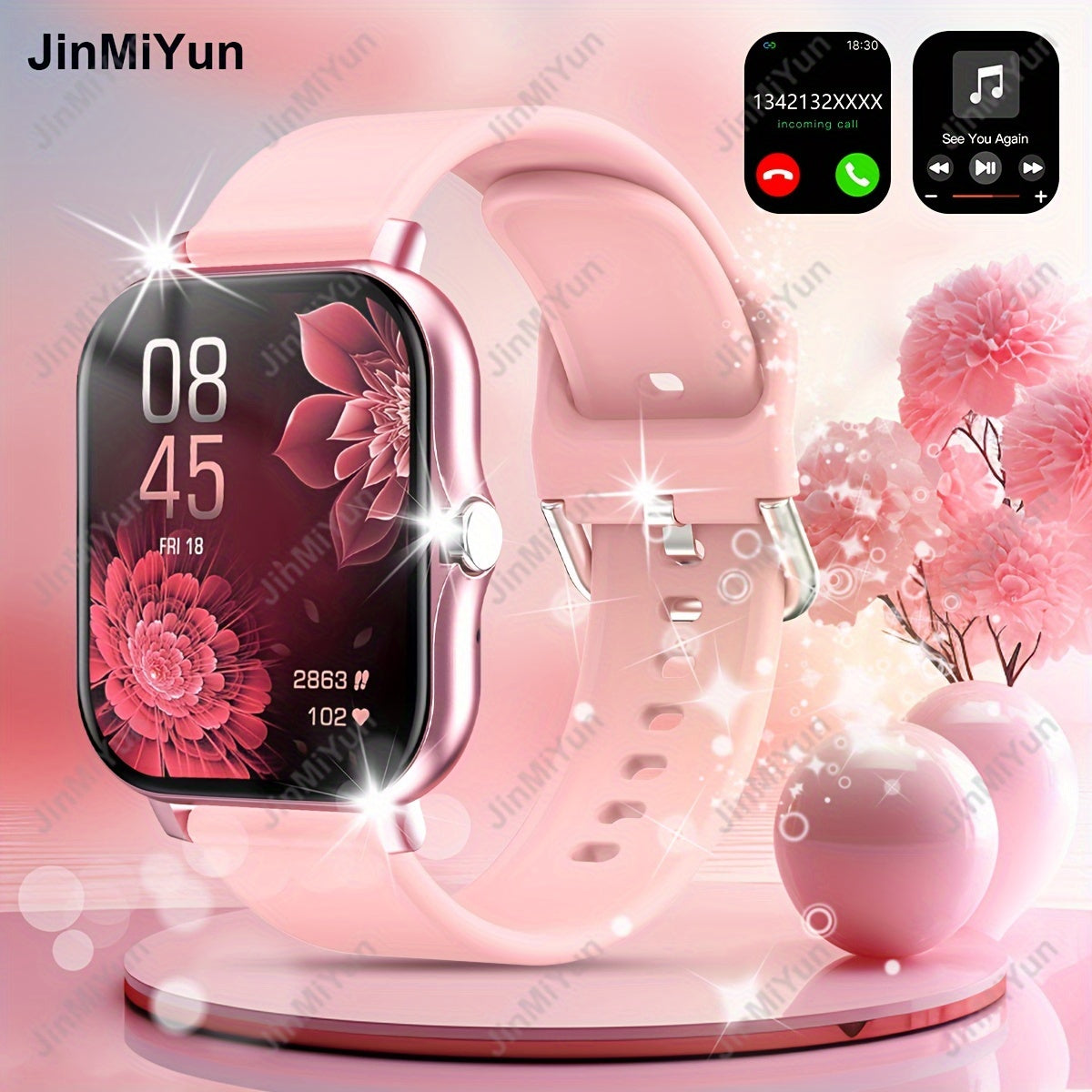 HOT 1.83-Inch Full-Screen Touch Sports Smartwatch, Suitable for Both Men And Women for Outdoor Activities, Featuring Wireless Calling/Message Notifications/Customizable Watch Face Wallpapers, Multiple Sports Modes, Multifunct