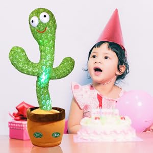 New Dancing Cactus Toys Repeat Talking Songs Wriggle Dancing Sing Toy Talk Plushie Stuffed Toys for Baby Adult Christmas Gifts