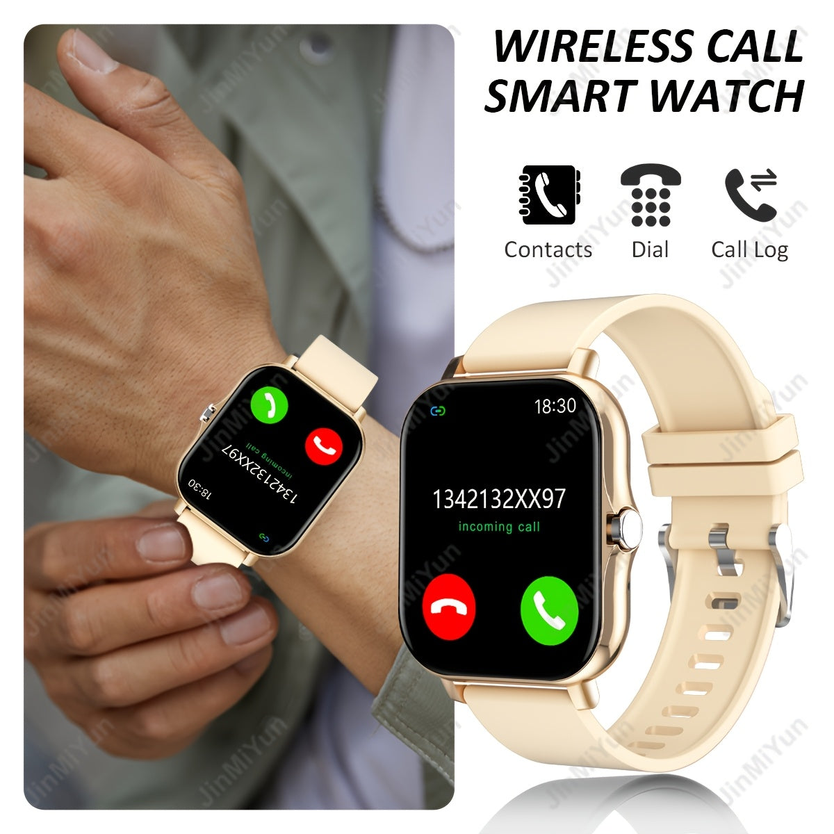 HOT 1.83-Inch Full-Screen Touch Sports Smartwatch, Suitable for Both Men And Women for Outdoor Activities, Featuring Wireless Calling/Message Notifications/Customizable Watch Face Wallpapers, Multiple Sports Modes, Multifunct