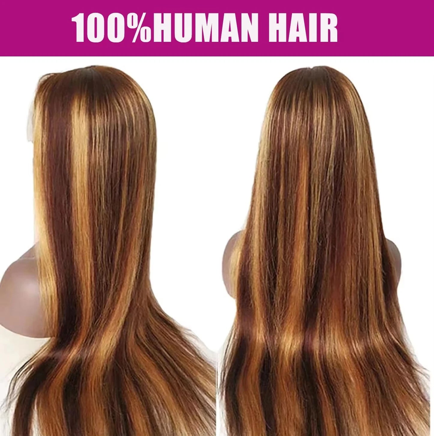 Highlight Ombre 13x6 hd lace frontal wig human hair for women 30 inch lace front colored 13x4 straight wigs human hair on sale