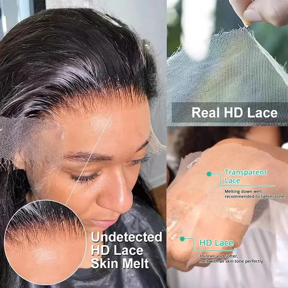 HD 180% Straight 30 32 Inch 13X6 Lace Wigs Human Hair Ready To Wear Lace Front Transparent Lace Frontal Remy Hair Wig For Woman