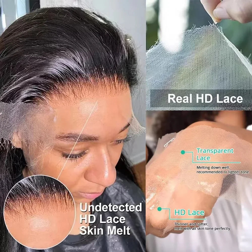 HD 180% Straight 30 32 Inch 13X6 Lace Wigs Human Hair Ready To Wear Lace Front Transparent Lace Frontal Remy Hair Wig For Woman