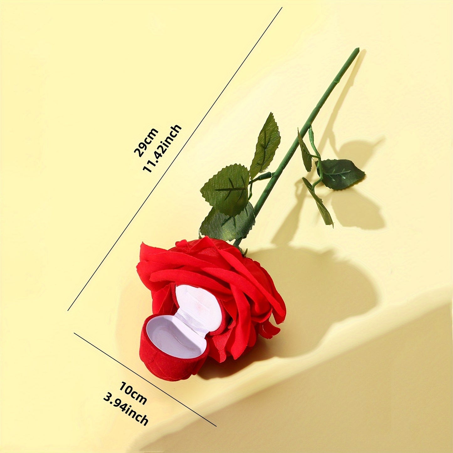 Moderne Verlobungsring-Box in Rosenform – 1 Schmucketui aus Samt mit Blumenmotiv und Stoffinnenseite, Magnetverschluss, abschließbar, Tischdisplay – ideal für Heiratsanträge, Hochzeiten und besondere Anlässe