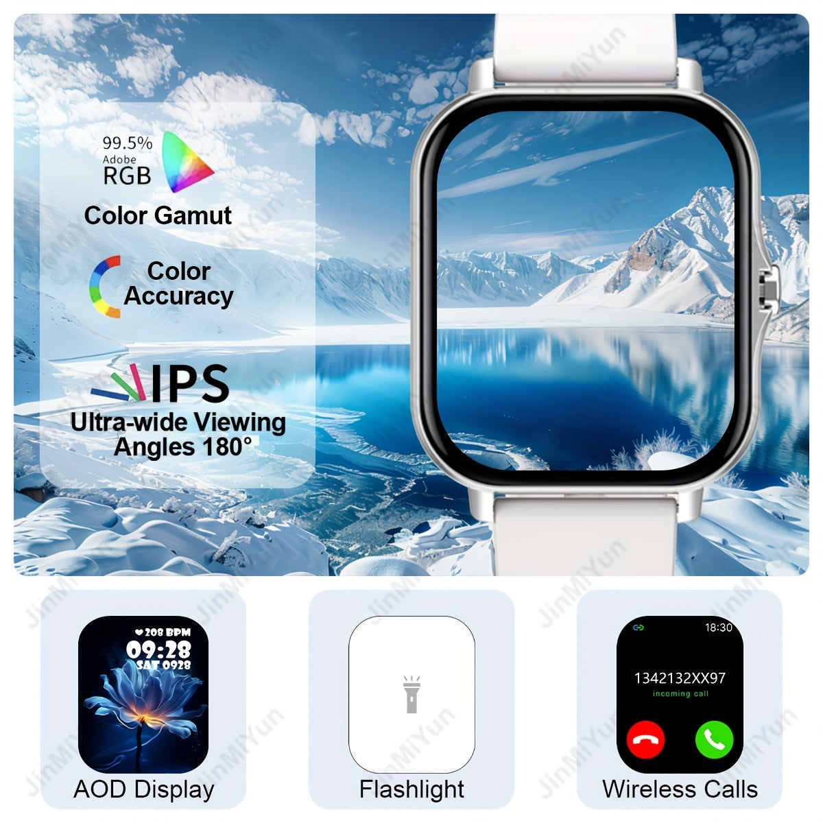 HOT 1.83-Inch Full-Screen Touch Sports Smartwatch, Suitable for Both Men And Women for Outdoor Activities, Featuring Wireless Calling/Message Notifications/Customizable Watch Face Wallpapers, Multiple Sports Modes, Multifunct