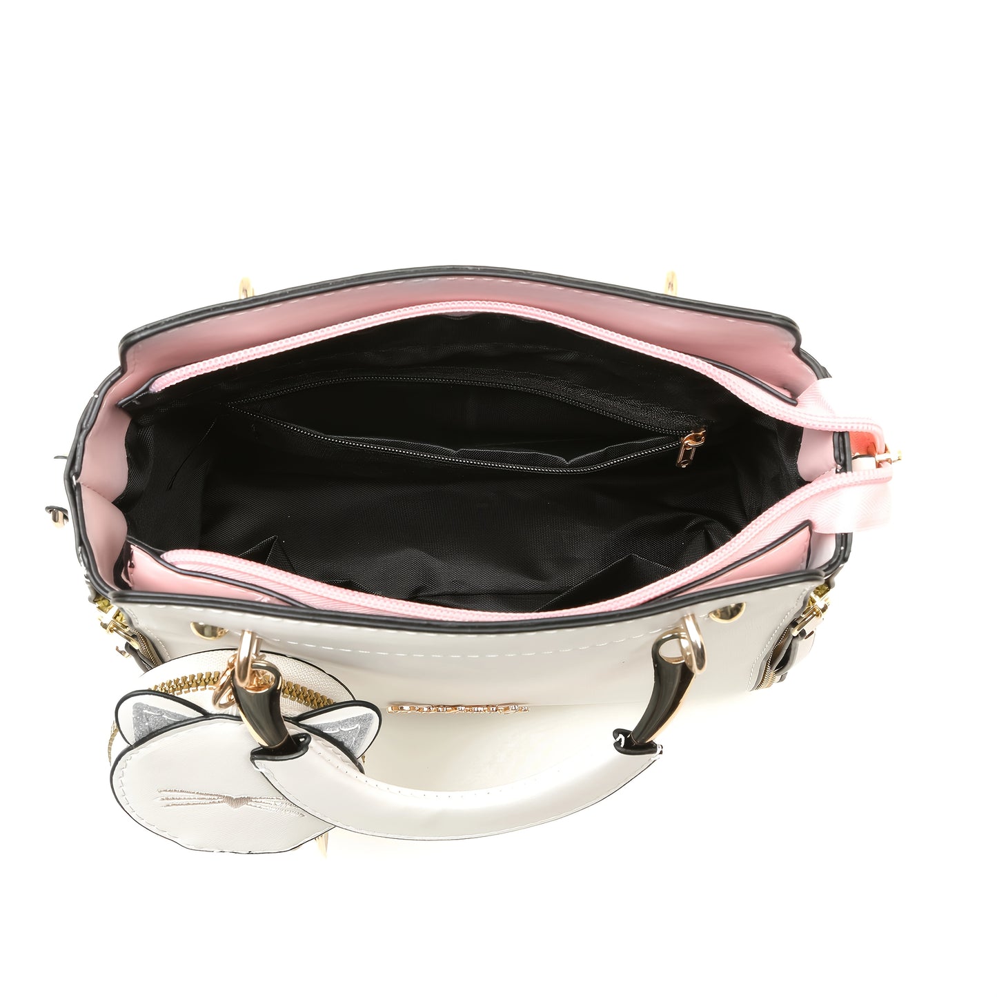 Elegant Shoulder Bag for Women, Casual Solid Color Messenger Bag with Removable Strap, Lightweight Zippered Handbag with Polyester Lining, Adjustable Strap, Edge Paint Detail, Business and Leisure Travel Tote