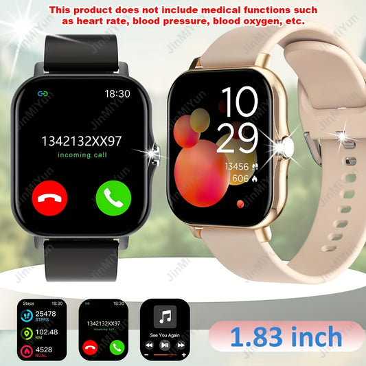 HOT 1.83 Inch Full Screen Touch Sports Smartwatch, Suitable For Men And Women Sports Outdoor Smartwatch, With Wireless Calling/message Reminder/customized Dial Wallpaper And Other Functions/multiple Sports Modes, Message Remi