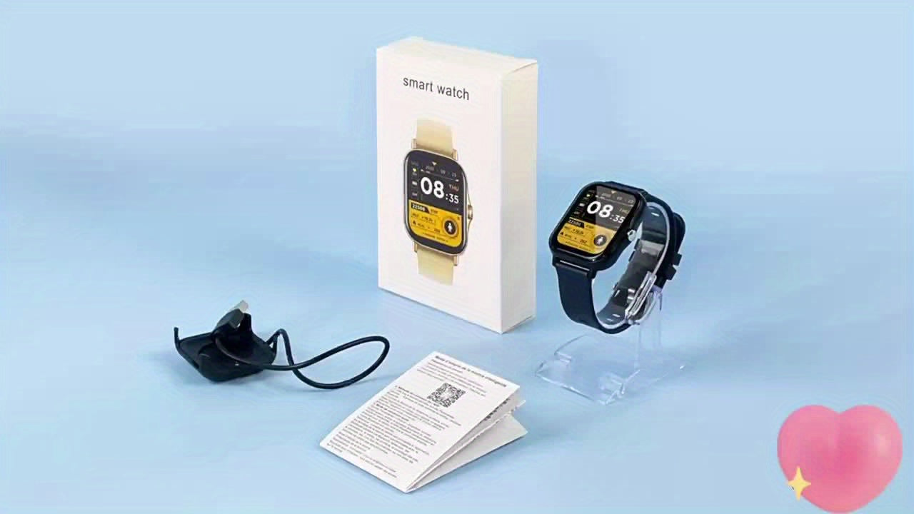 HOT2025 Smartwatch with 4.65cm HD Screen, Large Capacity Battery, Wireless Call, Reminder, Step Counter & Multiple Sports Modes - Black Strap, Perfect for Outdoor Activities & Gifts, Outdoor Activity Tracker|Sport Mode Watch|