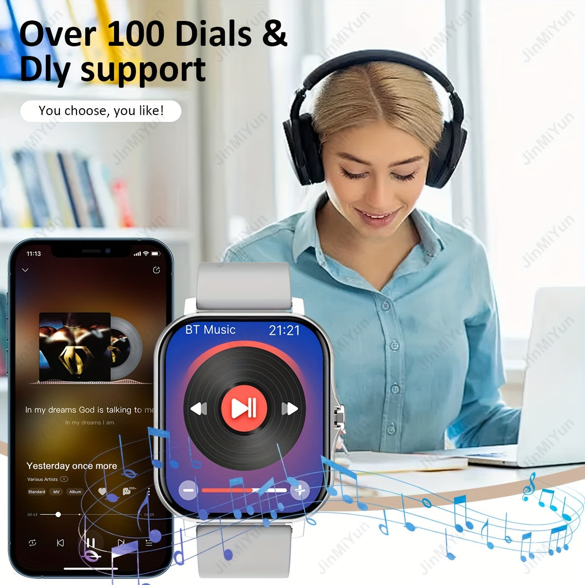 HOT 1.83 Inch Full Screen Touch Sports Smartwatch For Men And Women Sports Outdoor Smartwatch, With Functions Such As Wireless Call/message Reminder/custom Watch Face Wallpaper/multiple Sports Modes, Message Reminder Multi-fu