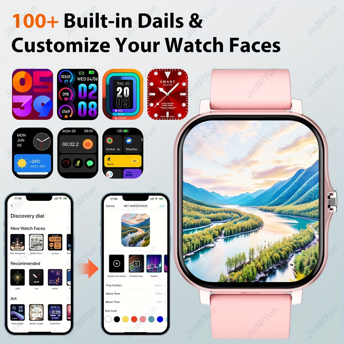 HOT 1.83 Inch Full Screen Touch Sports Smartwatch For Men And Women Sports Outdoor Smartwatch, With Functions Such As Wireless Call/message Reminder/custom Watch Face Wallpaper/multiple Sports Modes, Message Reminder Multi-fu