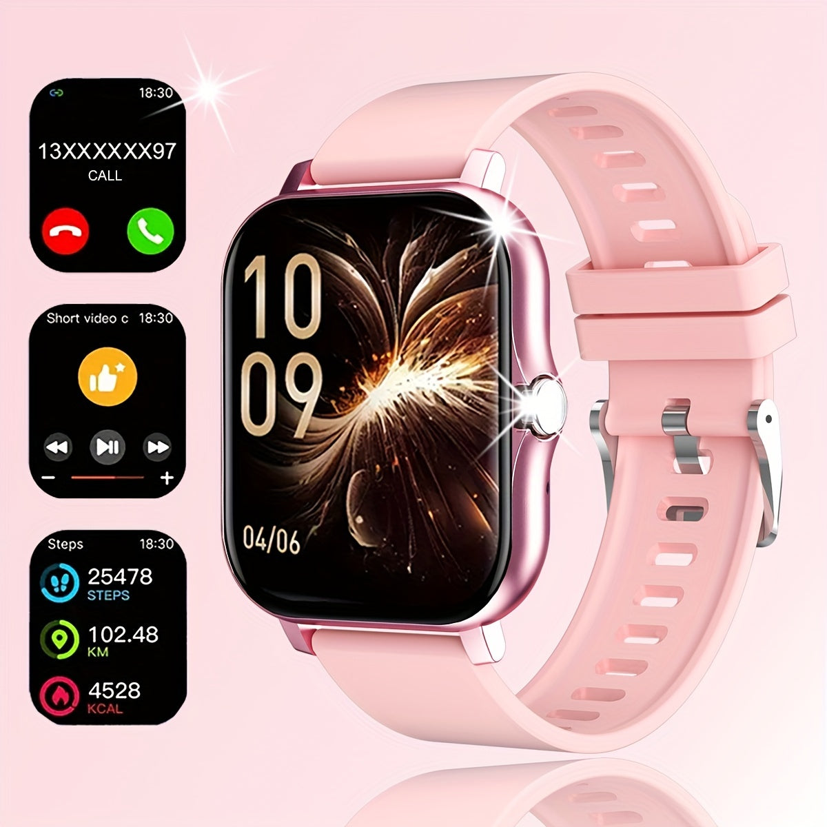HOT 2024 New 1.83 Inch Touch Dual Strap Men's And Women's Sports Outdoor Smart Watch, Can Make/receive Calls, Step Calorie Exercise Tracker, Call Information Reminder, Multi-function Smart Watch, Wireless Connection For Andro