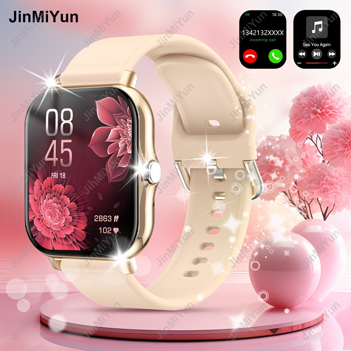 HOT 1.83-Inch Full-Screen Touch Sports Smartwatch, Suitable for Both Men And Women for Outdoor Activities, Featuring Wireless Calling/Message Notifications/Customizable Watch Face Wallpapers, Multiple Sports Modes, Multifunct