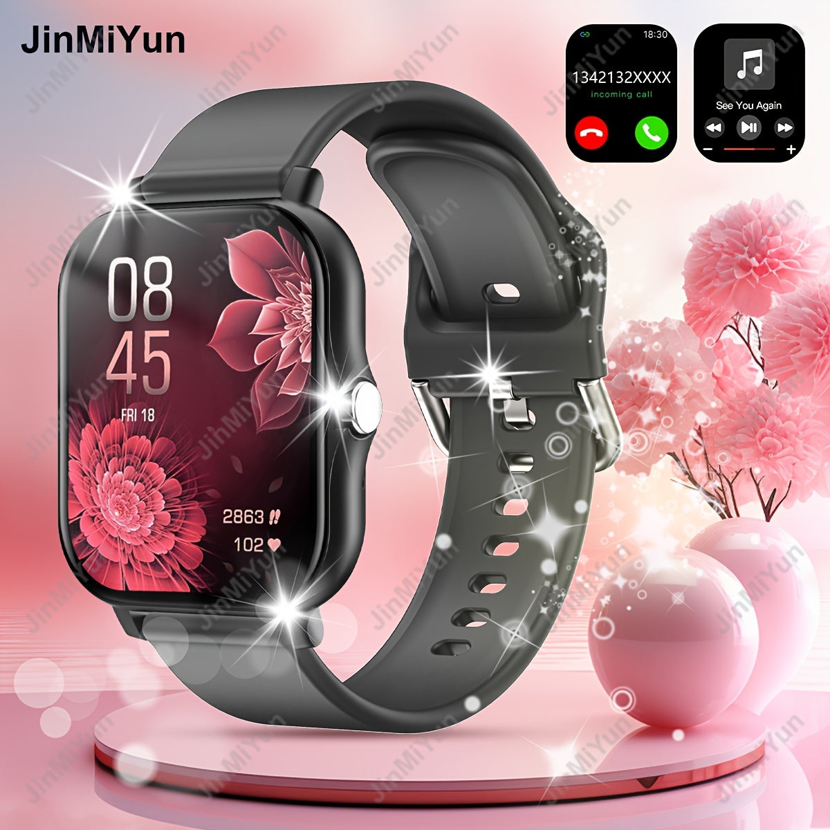 HOT 1.83-Inch Full-Screen Touch Sports Smartwatch, Suitable for Both Men And Women for Outdoor Activities, Featuring Wireless Calling/Message Notifications/Customizable Watch Face Wallpapers, Multiple Sports Modes, Multifunct
