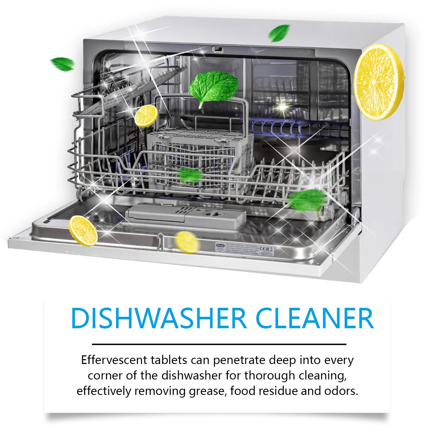 Dishwasher Cleaner Effervescent Tablet Powerful degreasing, decontamination, descaling, washing and cleaning
