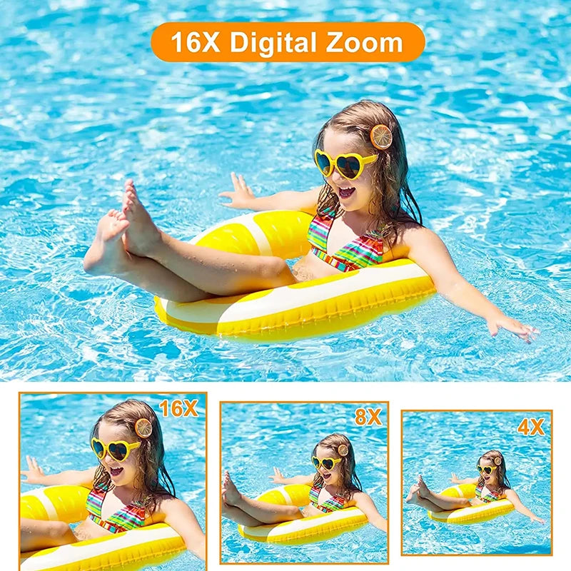 HD 1080P Digital Camera for Kids Video Camera with 32GB SD Card 16X Digital Zoom Compact Point and Shoot Camera for Students