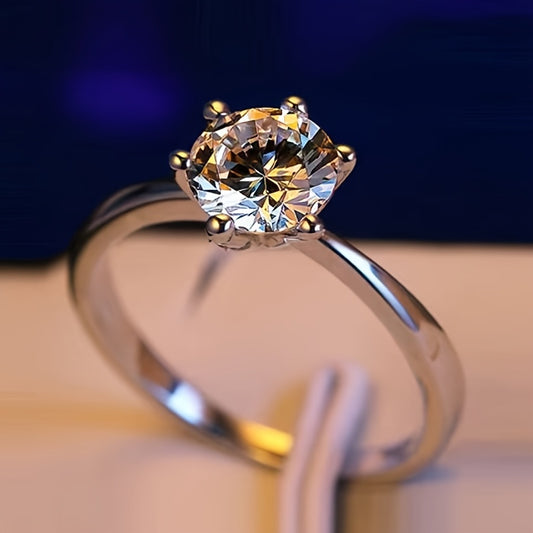 Eleganter, verstellbarer Ring mit funkelndem Zirkonia – perfektes Valentinstagsgeschenk für sie, vielseitiges Legierungsdesign für Hochzeiten und Freizeitkleidung
