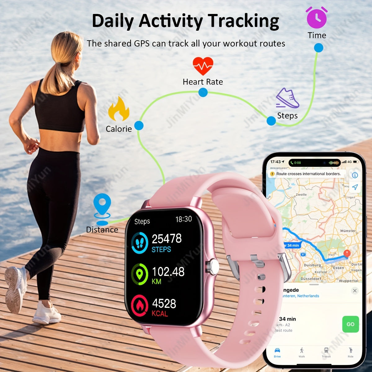 HOT 1.83 Inch Full Screen Touch Sports Smartwatch, Suitable For Men And Women Sports Outdoor Smartwatch, With Wireless Calling/message Reminder/customized Dial Wallpaper And Other Functions/multiple Sports Modes, Message Remi