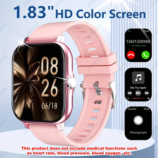 HOT 1.83 Inch Full Screen Touch Sports Smartwatch For Men And Women Sports Outdoor Smartwatch, With Functions Such As Wireless Call/message Reminder/custom Watch Face Wallpaper/multiple Sports Modes, Message Reminder Multi-fu