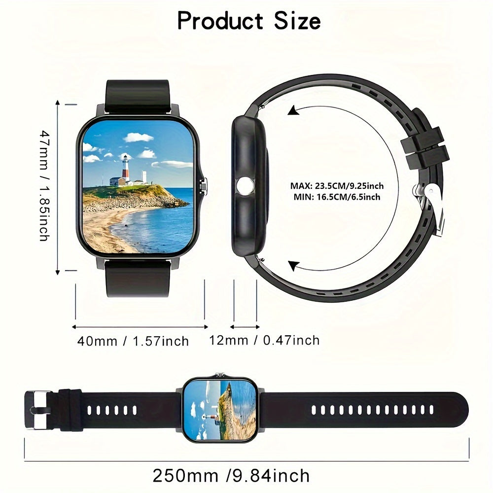 HOT 2024 New 1.83 Inch Touch Dual Strap Men's And Women's Sports Outdoor Smart Watch, Can Make/receive Calls, Step Calorie Exercise Tracker, Call Information Reminder, Multi-function Smart Watch, Wireless Connection For Andro