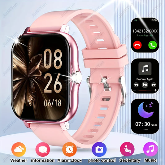 HOT2025 Smartwatch with 4.65cm HD Screen, Large Capacity Battery, Wireless Call, Reminder, Step Counter & Multiple Sports Modes - Black Strap, Perfect for Outdoor Activities & Gifts, Outdoor Activity Tracker|Sport Mode Watch|